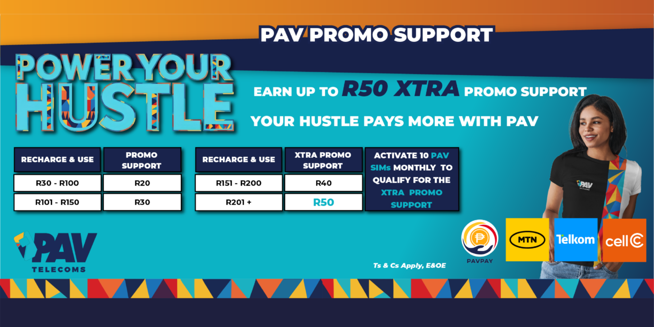 Earn More Across Telkom, Cell C & MTN with PAV Promo Support
